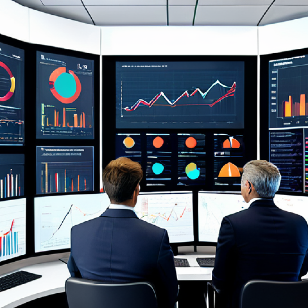 경영 경제학 - Market Scene Analysis**

"A diverse group of business professionals in a modern office analyzing mar...