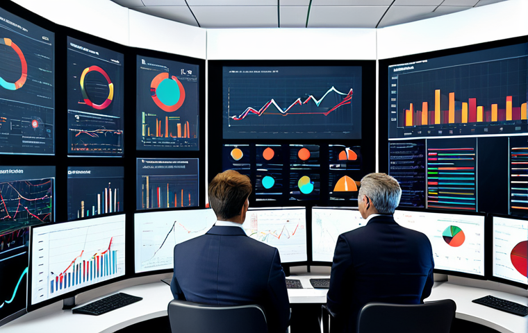 경영 경제학 - Market Scene Analysis**

"A diverse group of business professionals in a modern office analyzing mar...