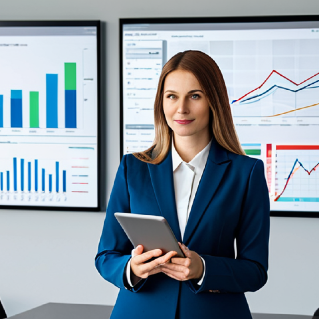 경영학 입문 - **

"A professional businesswoman in a modest business suit, holding a tablet displaying data analyt...