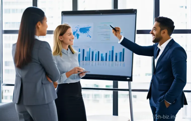 경영학 학위 프로그램 - **Prompt:** A diverse group of 5-7 ambitious professionals, men and women of various ethnicities and...