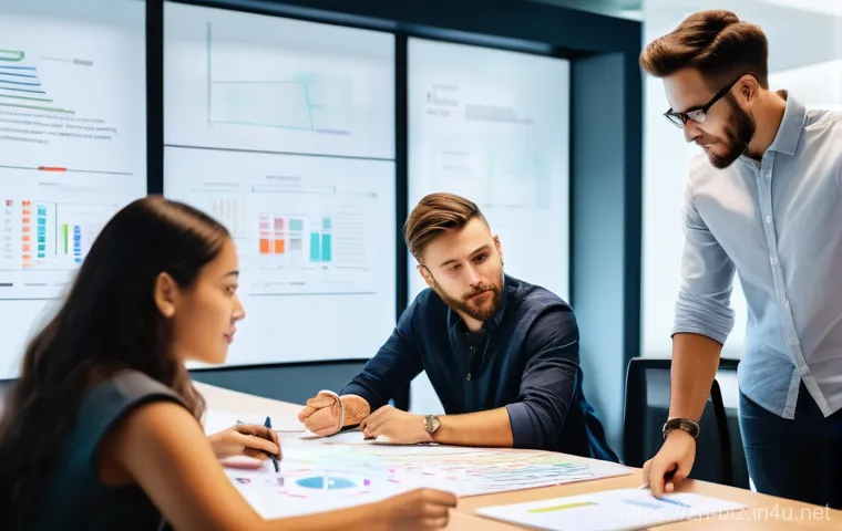 경영학 경영 이론 - **Prompt: Customer Insight and User Persona Development**
    "A diverse group of modern professiona...