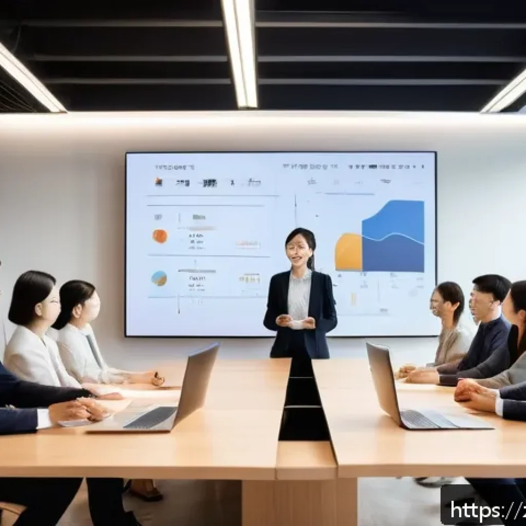 직원 동기 부여 - A modern remote office setting with diverse Chinese employees engaging in an open communication sess...