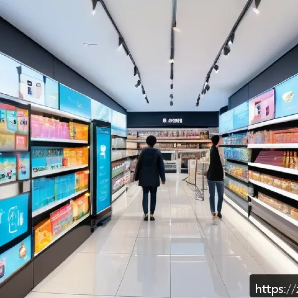 빅 데이터 분석 - A modern retail store interior bustling with diverse customers of different ages browsing products d...