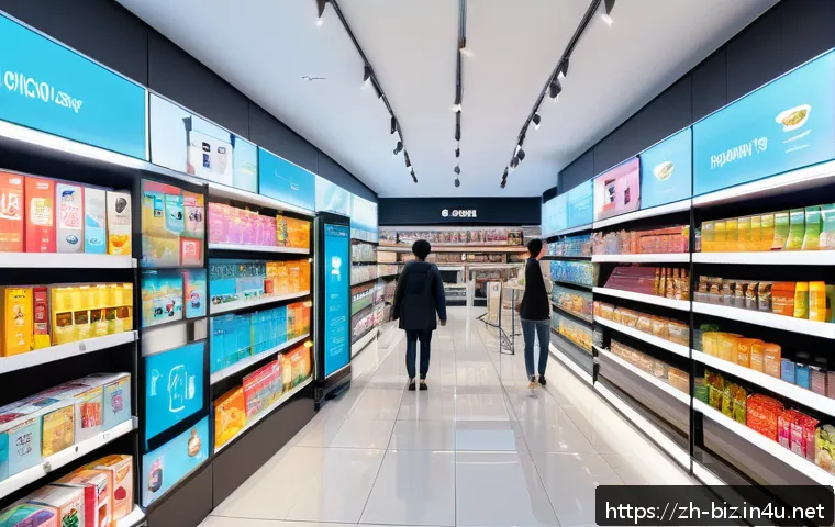 빅 데이터 분석 - A modern retail store interior bustling with diverse customers of different ages browsing products d...