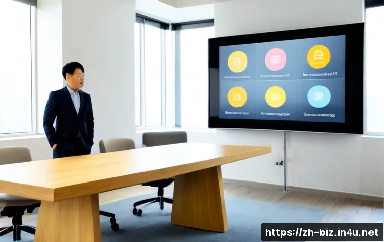 인사 시스템 혁신 - Photorealistic modern human resources innovation meeting, diverse Asian business team including a co...